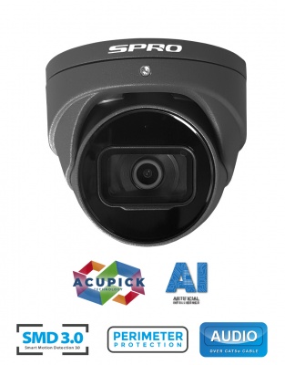 SPRO 4MP IP Turret Camera 2.8mm 50m IR AI PRO (Grey)